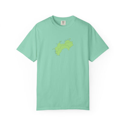 Shikoku Map T-Shirt | Japan Island & Coastal Map Design | Unisex Cotton Tee