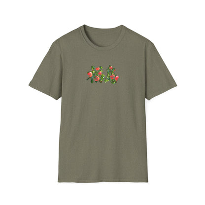 福島 桃 Tシャツ｜福島県・桃畑・毛筆漢字デザイン