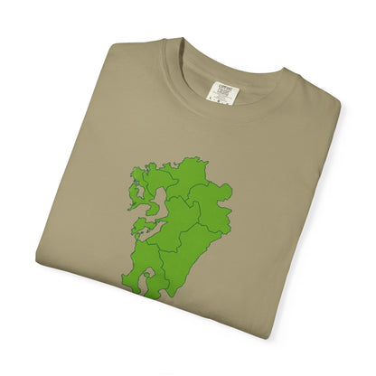 九州地方 地図デザイン Tシャツ｜ユニセックス コットンTシャツ