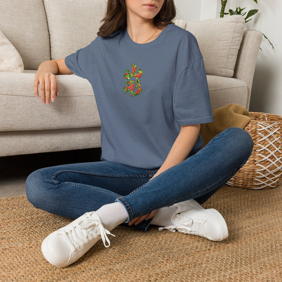 山形 Yamagata Cherry Kanji Art T-Shirt | Japanese Orchard Design