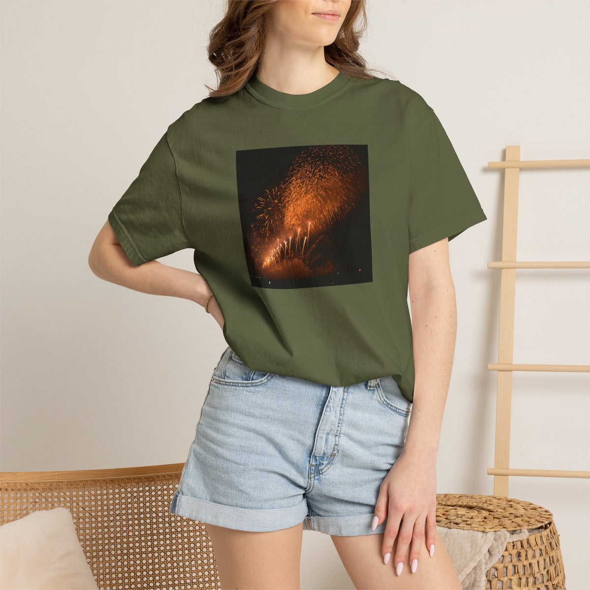 大曲の花火 （2026年版）｜秋田・夜空を彩る花火写真Tシャツ　｜Omagari Fireworks Photo T-Shirt