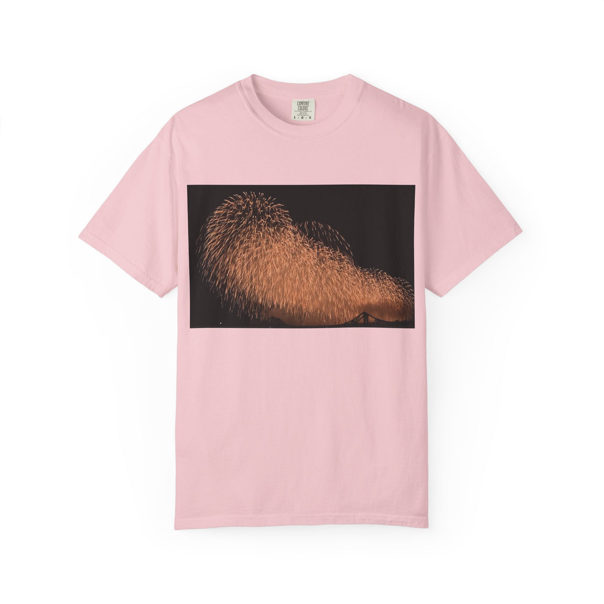 花火バーストTシャツ — 長岡　不死鳥　2026 夜空写真シャツ