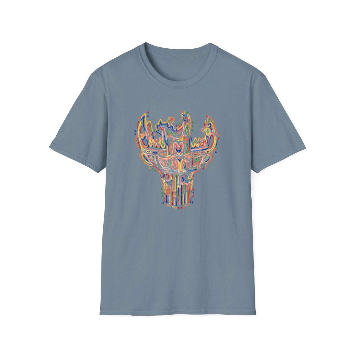 彩炎 JOMON｜カラフル火焔型土器 Tシャツ