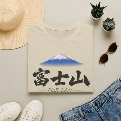 富士山 Mount Fuji T-Shirt | Japanese Calligraphy & Fuji San Photo Art Tee