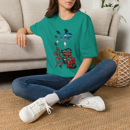 沖縄 風景漢字 Tシャツ｜大自然アート｜ユニセックス コットンTシャツ