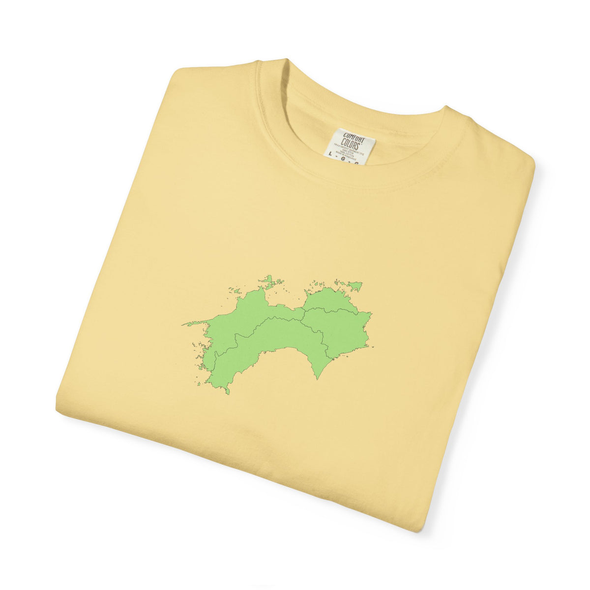 Shikoku Map T-Shirt | Japan Island & Coastal Map Design | Unisex Cotton Tee