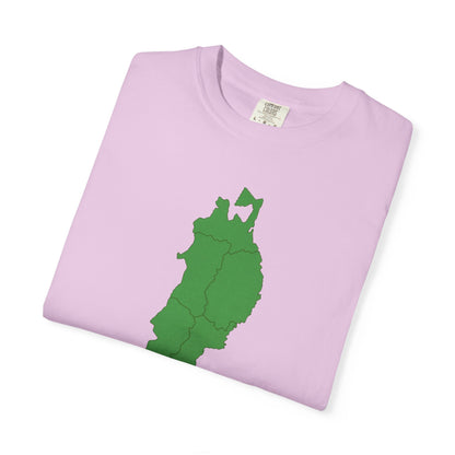 東北地方 地図デザイン Tシャツ｜ユニセックス コットンTシャツ