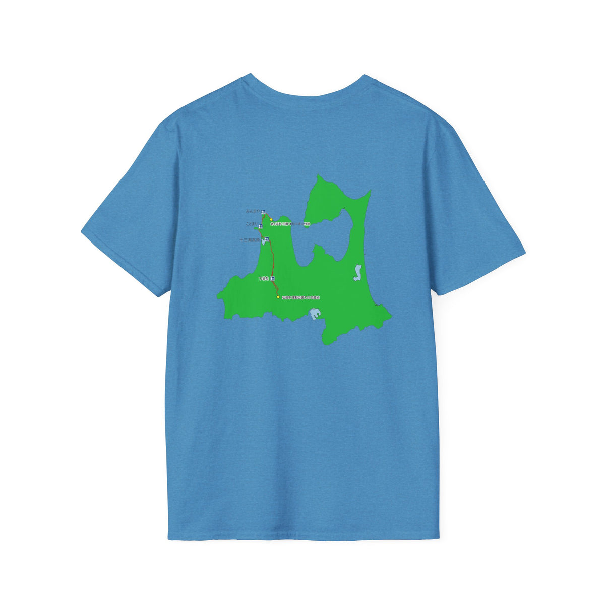 国道３３９号線　階段国道Tシャツ　 — 青森　道の駅４ヵ所ルートマップ