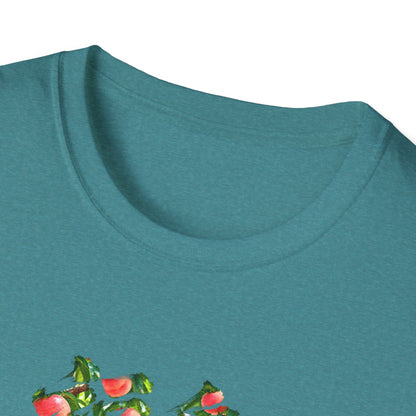 福島 桃 Tシャツ｜福島県・桃畑・毛筆漢字デザイン
