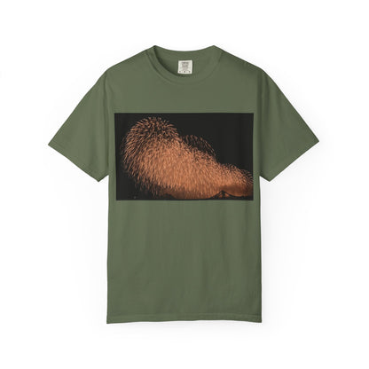 花火バーストTシャツ — 長岡　不死鳥　2026 夜空写真シャツ