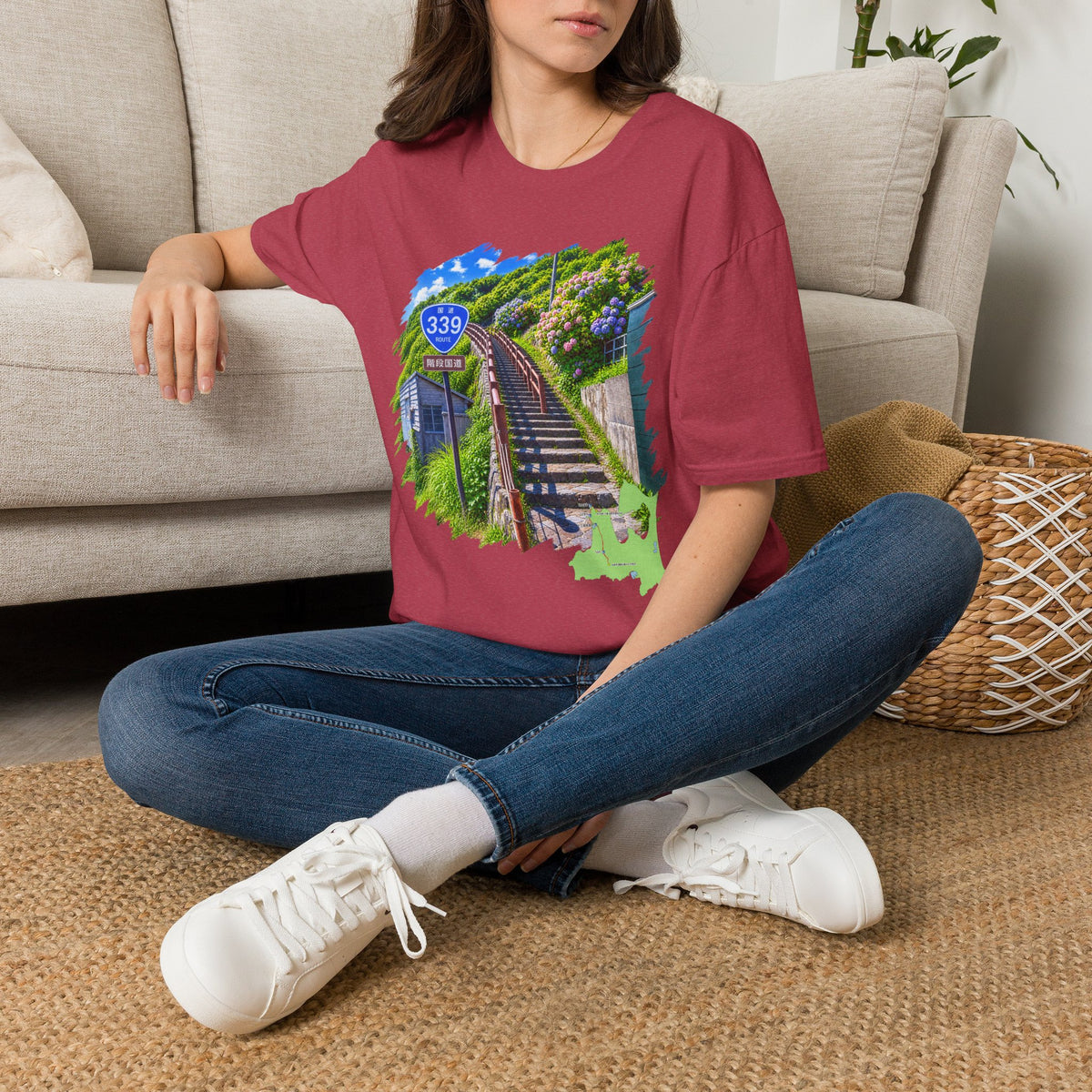 Route 339 Staircase National Highway T-Shirt | Cape Tappi Aomori