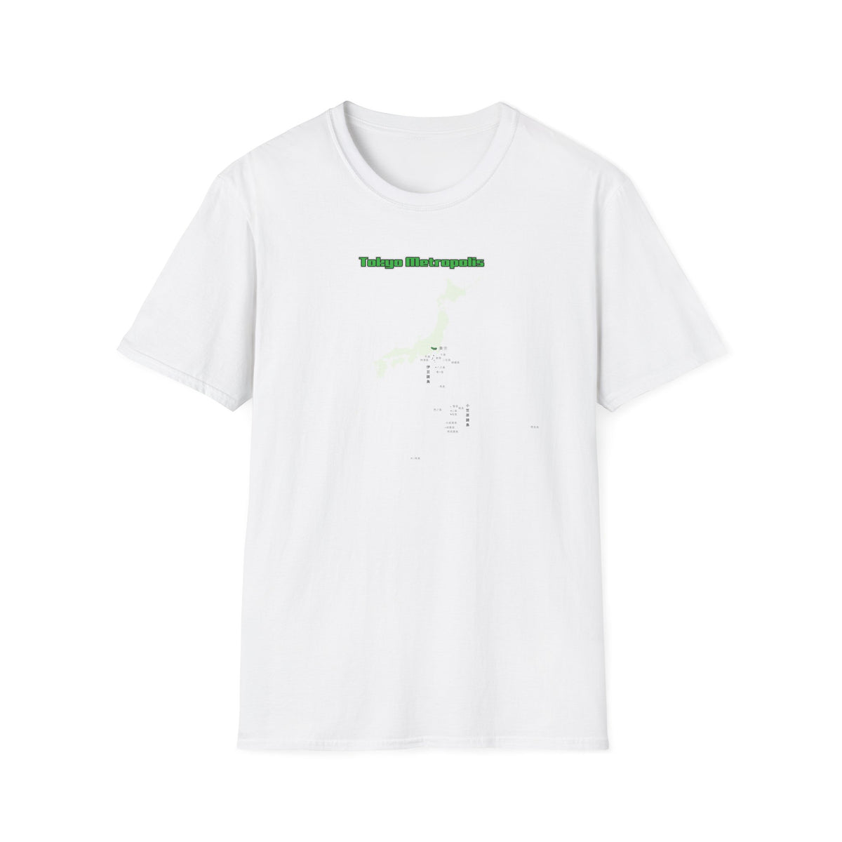 東京都 地図デザインTシャツ｜TOKYO METROPOLIS・伊豆諸島・小笠原諸島｜ユニセックス コットンTシャツ