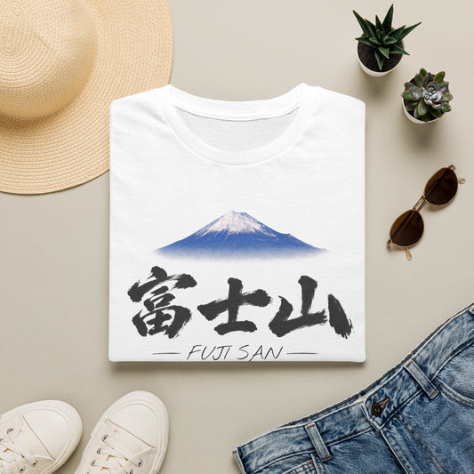 富士山 Mount Fuji T-Shirt | Japanese Calligraphy & Fuji San Photo Art Tee