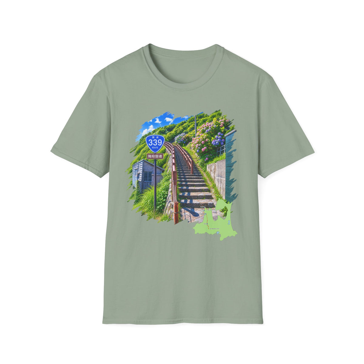 Route 339 Staircase National Highway T-Shirt | Cape Tappi Aomori