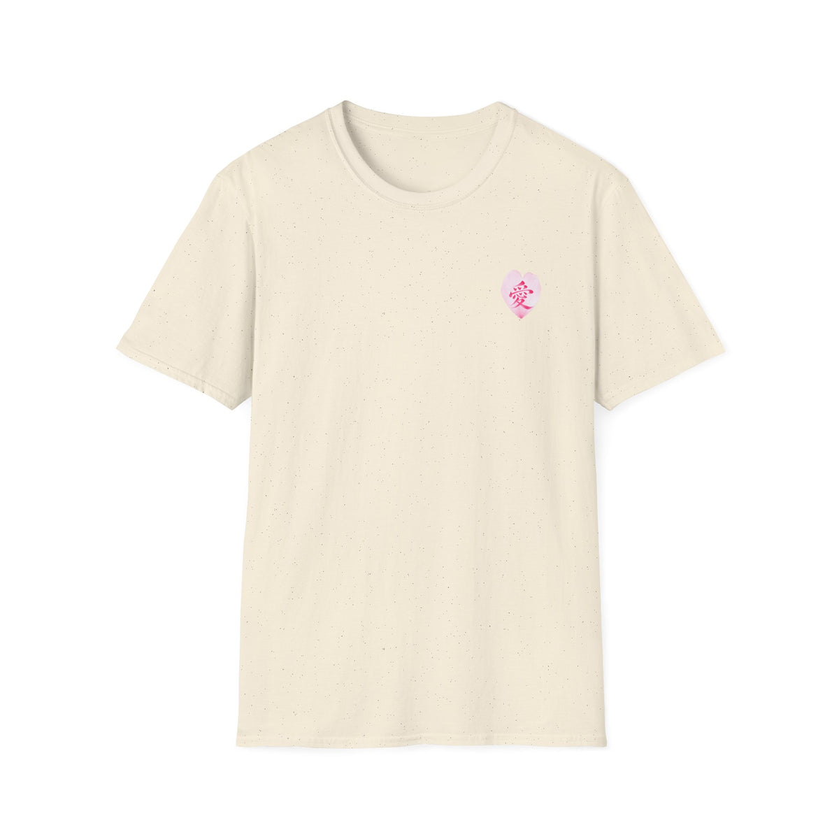 愛 Tシャツ｜桜の花びら × 毛筆漢字デザイン
