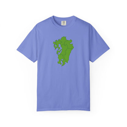 九州地方 地図デザイン Tシャツ｜ユニセックス コットンTシャツ