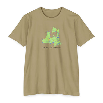 青森県道の駅マップTシャツ — 道の駅全28所