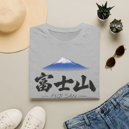 富士山 Mount Fuji T-Shirt | Japanese Calligraphy & Fuji San Photo Art Tee