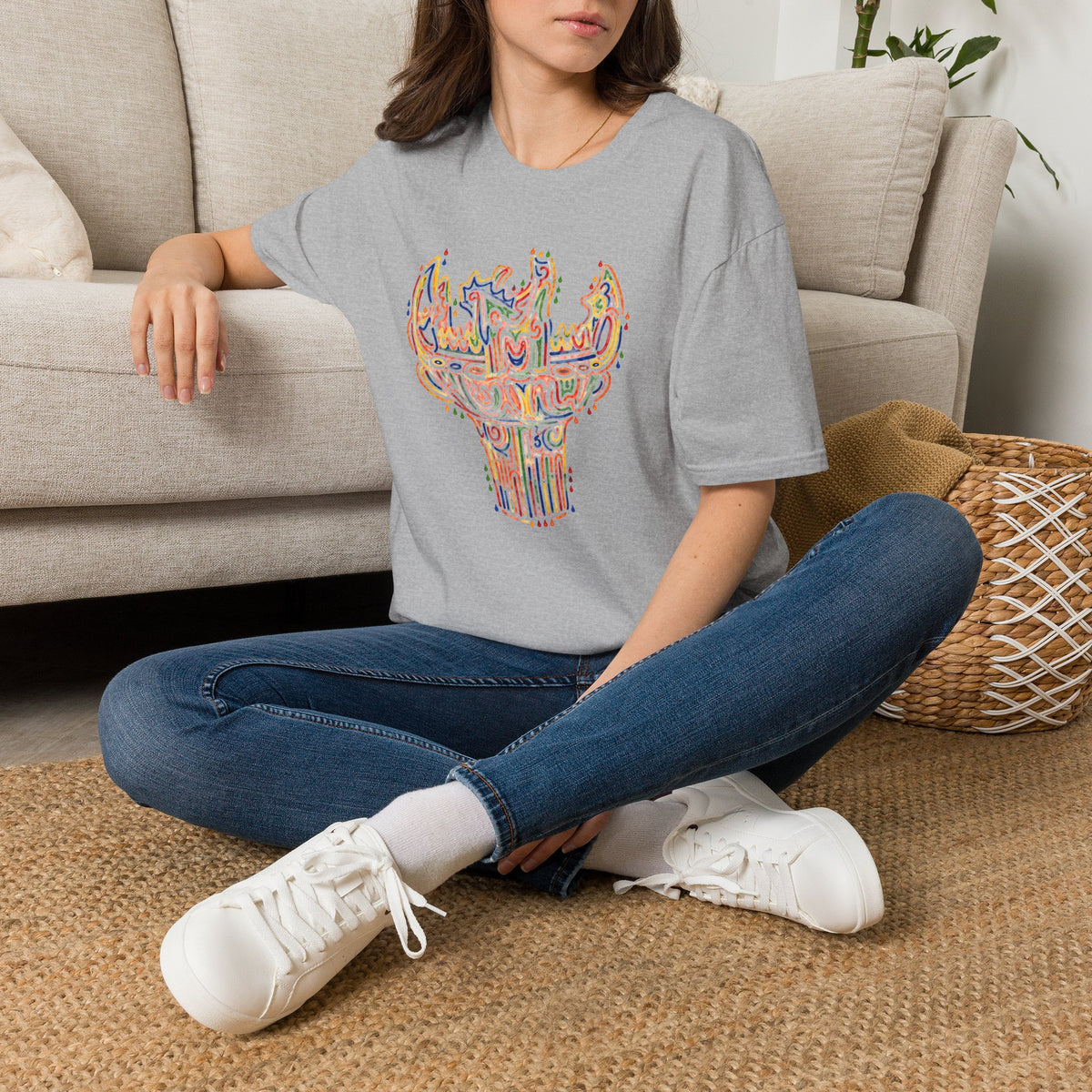 彩炎 JOMON｜カラフル火焔型土器 Tシャツ