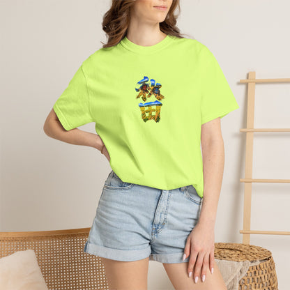 秋田 Akita Kanji Art T-Shirt | Namahage, Oga Peninsula & Rice Field Design