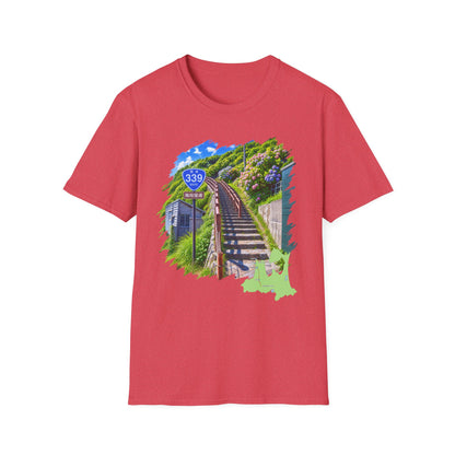 Route 339 Staircase National Highway T-Shirt | Cape Tappi Aomori