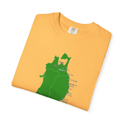 国道４５号線 仙台～青森ルートマップ Tシャツ｜ユニセックス コットンTシャツ