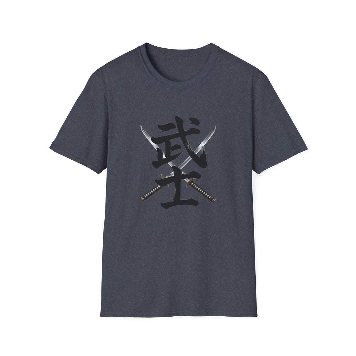 武士 漢字 Tシャツ｜戦国・日本文化｜ユニセックス コットンTシャツ