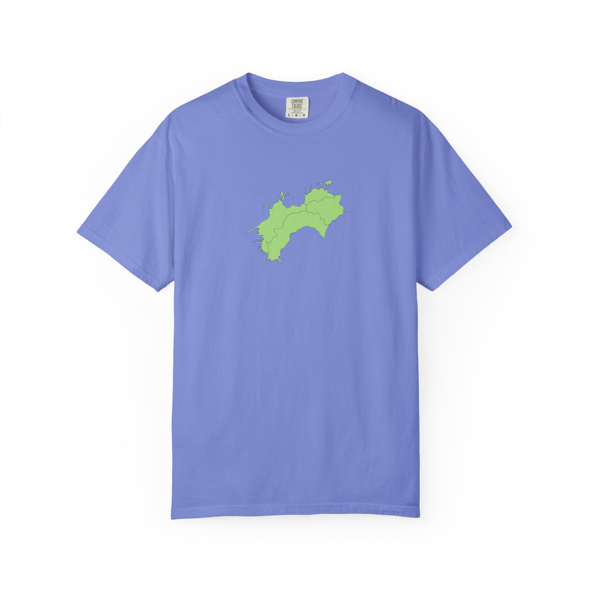 Shikoku Map T-Shirt | Japan Island & Coastal Map Design | Unisex Cotton Tee