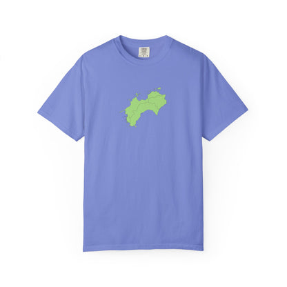 Shikoku Map T-Shirt | Japan Island & Coastal Map Design | Unisex Cotton Tee