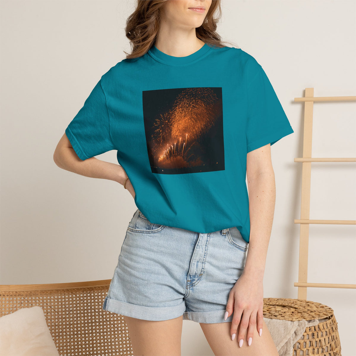 大曲の花火 （2026年版）｜秋田・夜空を彩る花火写真Tシャツ　｜Omagari Fireworks Photo T-Shirt