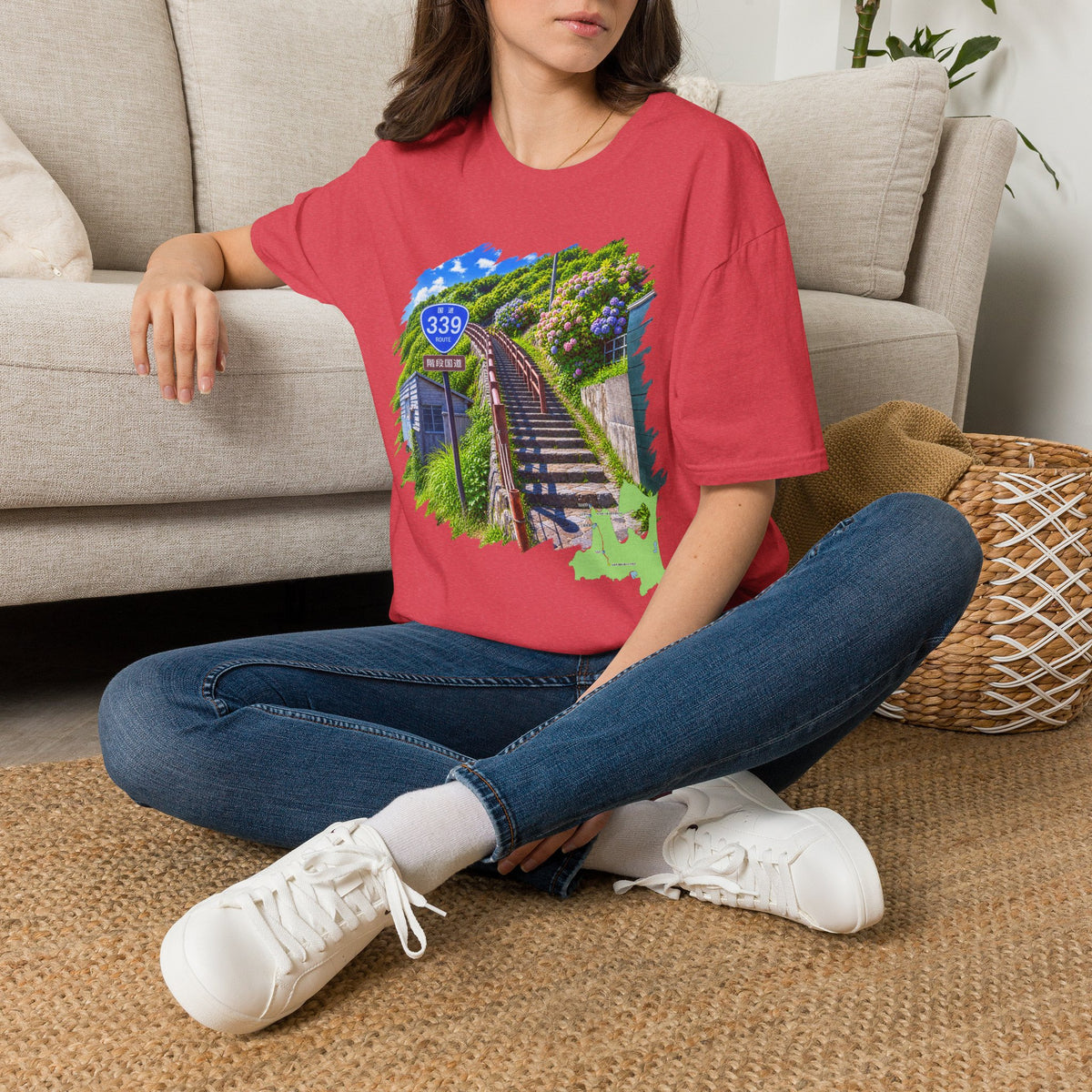 Route 339 Staircase National Highway T-Shirt | Cape Tappi Aomori