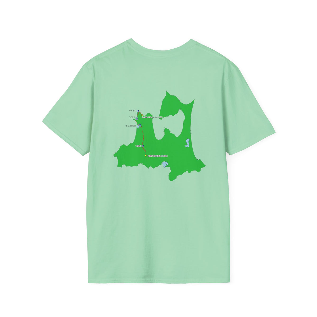 国道３３９号線　階段国道Tシャツ　 — 青森　道の駅４ヵ所ルートマップ