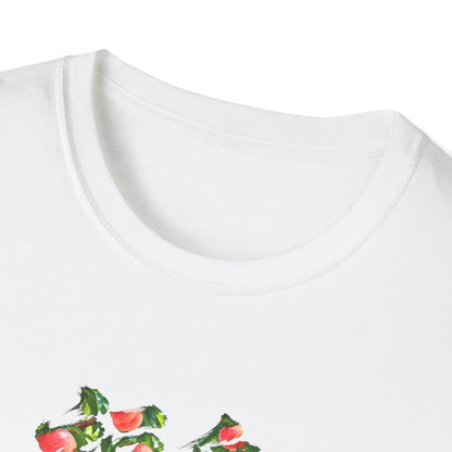 福島 Fukushima Peach Kanji Art T-Shirt | Japanese Brush Design
