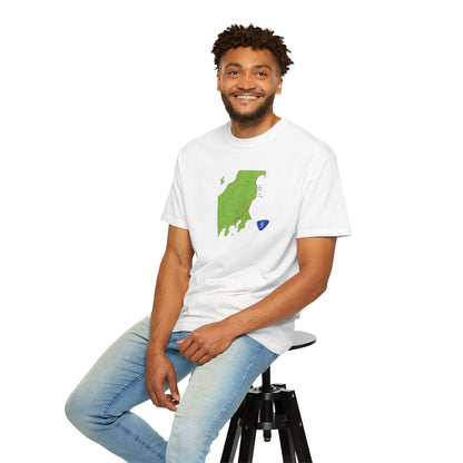 国道６号線 日本橋～仙台ルートマップ Tシャツ｜ユニセックス コットンTシャツ