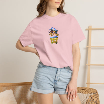 秋田　なまはげ　と　稲穂　毛筆Tシャツ｜男鹿半島・田んぼ風景デザイン