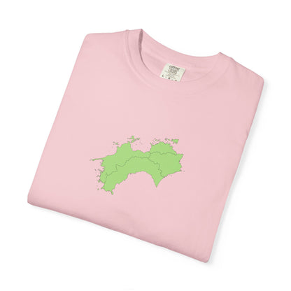 Shikoku Map T-Shirt | Japan Island & Coastal Map Design | Unisex Cotton Tee