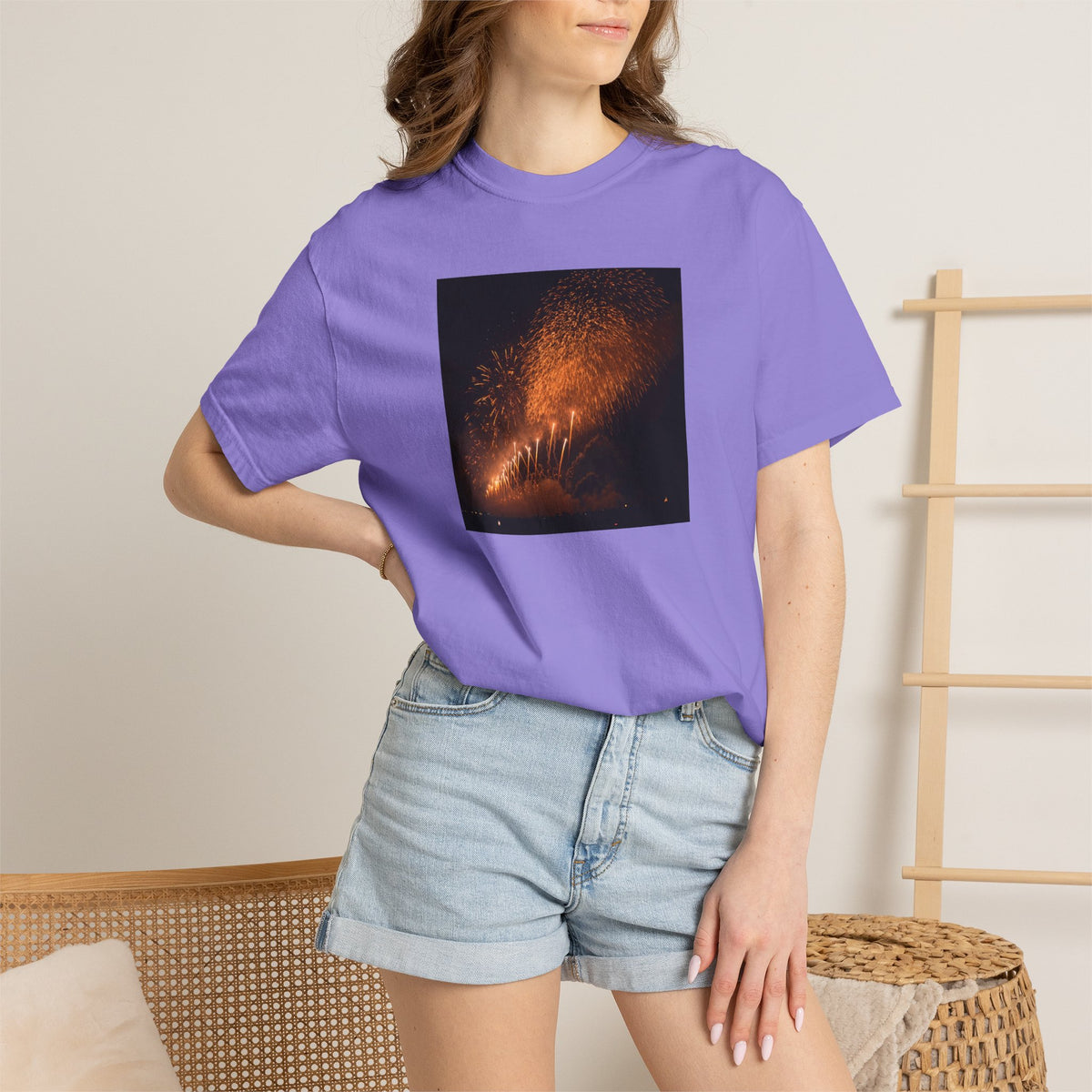 大曲の花火 （2026年版）｜秋田・夜空を彩る花火写真Tシャツ　｜Omagari Fireworks Photo T-Shirt