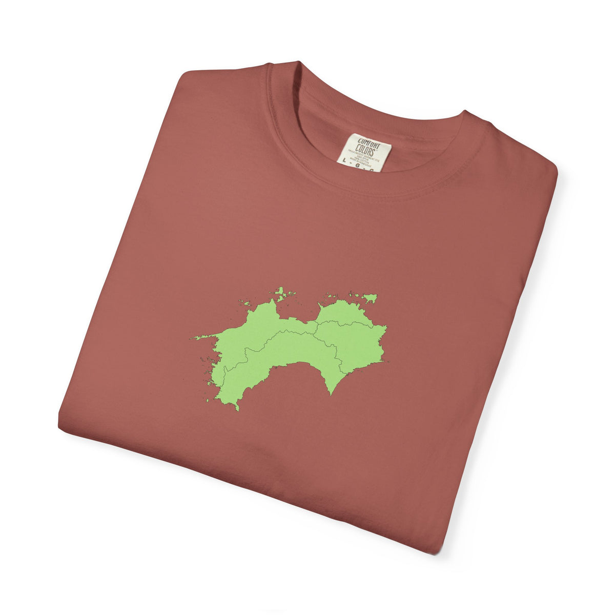 Shikoku Map T-Shirt | Japan Island & Coastal Map Design | Unisex Cotton Tee