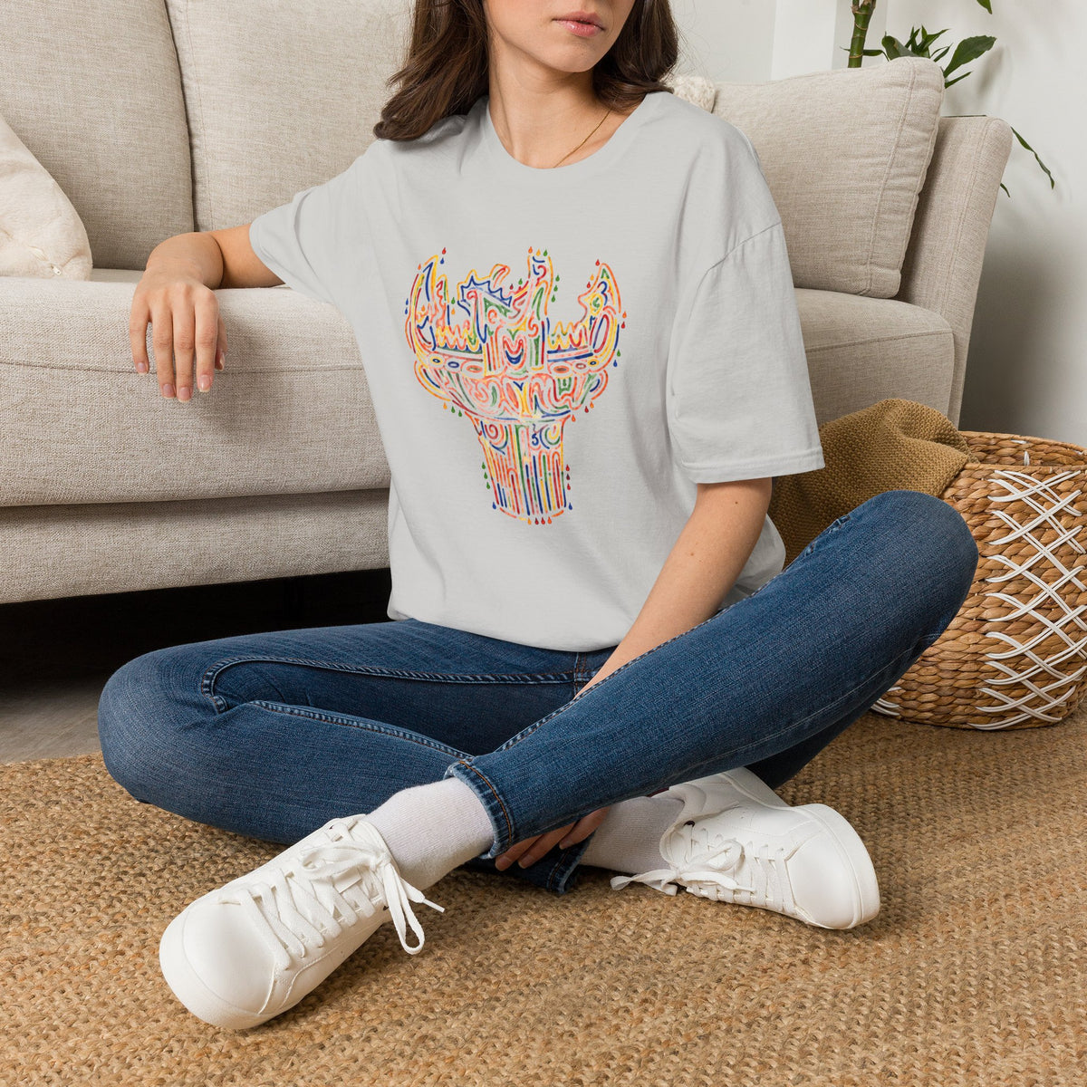 彩炎 JOMON｜カラフル火焔型土器 Tシャツ