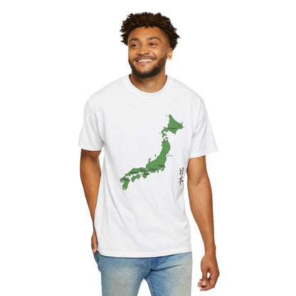 日本 Japan Map T-Shirt | Major Cities & Japanese Calligraphy Tee