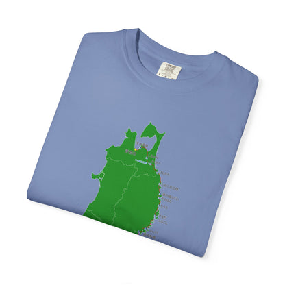国道４５号線 仙台～青森ルートマップ Tシャツ｜ユニセックス コットンTシャツ