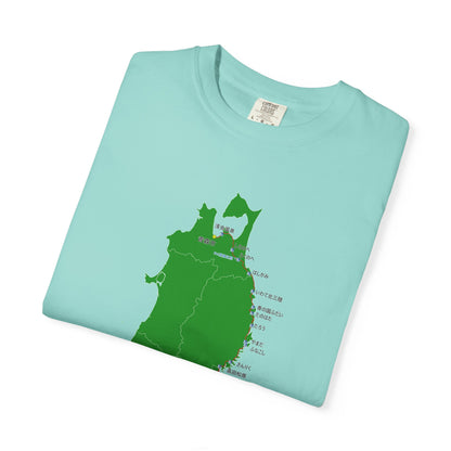 国道４５号線 仙台～青森ルートマップ Tシャツ｜ユニセックス コットンTシャツ