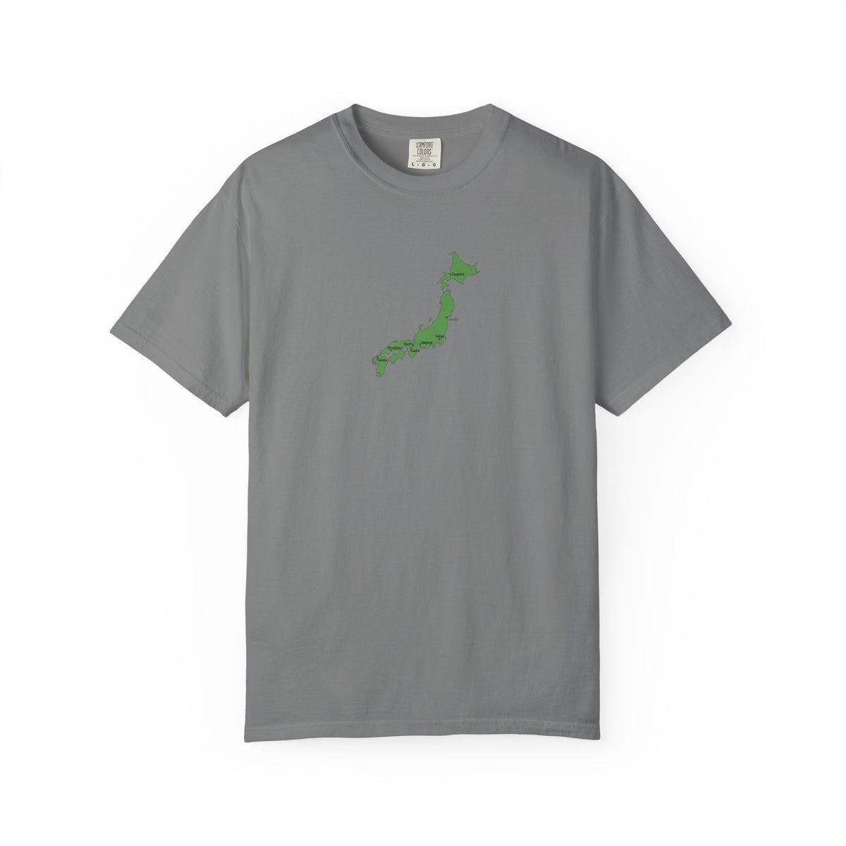 日本列島マップ Tシャツ｜主要都市入り｜Japan Map｜ユニセックス コットンTシャツ