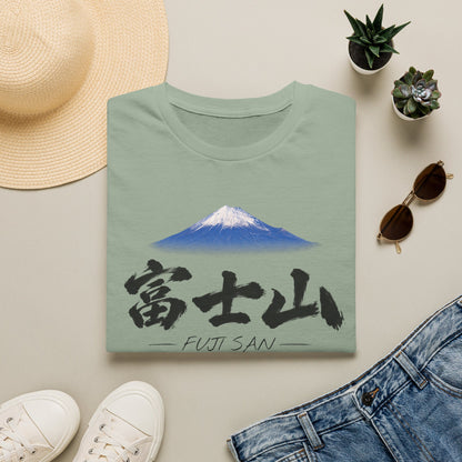 富士山 Mount Fuji T-Shirt | Japanese Calligraphy & Fuji San Photo Art Tee