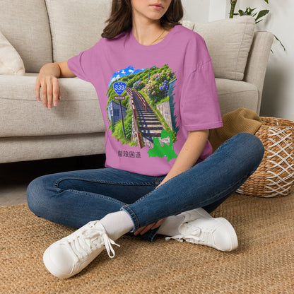 国道３３９号線　階段国道Tシャツ　 — 青森　道の駅４ヵ所ルートマップ