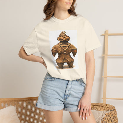 遮光器土偶 Tシャツ｜縄文文化デザイン｜ユニセックス コットンTシャツ