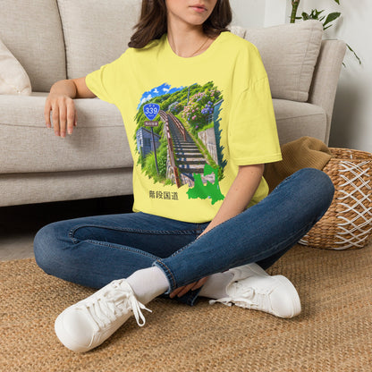 国道３３９号線　階段国道Tシャツ　 — 青森　道の駅４ヵ所ルートマップ