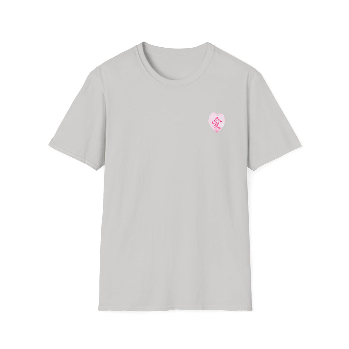 愛 Tシャツ｜桜の花びら × 毛筆漢字デザイン