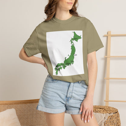日本列島マップ Tシャツ｜主要都市入り｜Japan Map｜ユニセックス コットンTシャツ