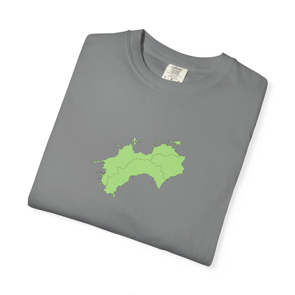 Shikoku Map T-Shirt | Japan Island & Coastal Map Design | Unisex Cotton Tee